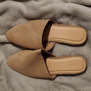 Suede mules